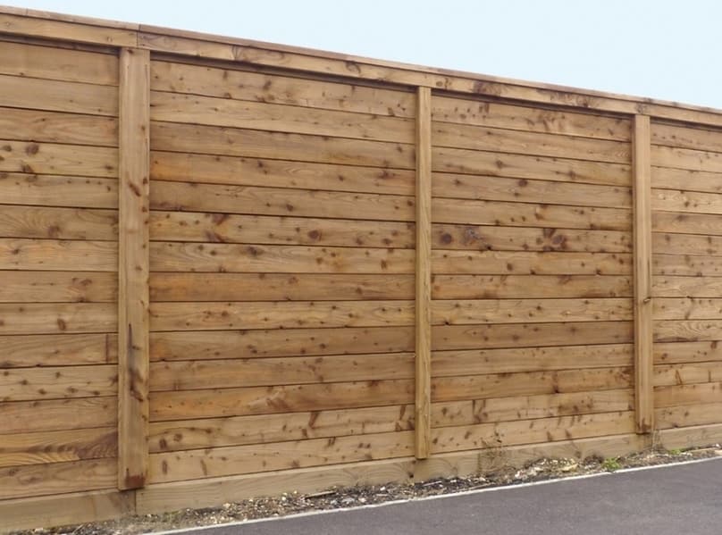 olid Wood Fence horizontal idea