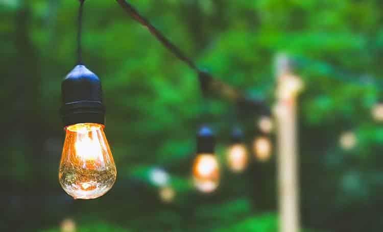 Hang String Lights Over Yard