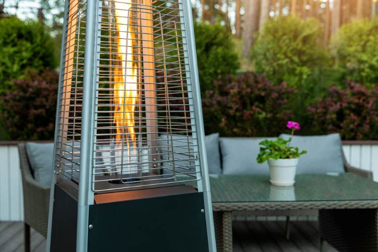 With an outdoor heat source you can enhance that sensation