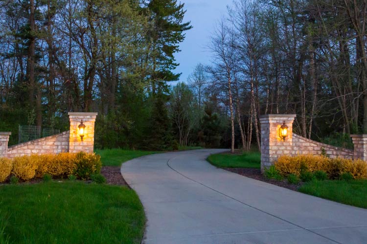 Not only are lighting accents driveway landscaping ideas to boost curb appeal
