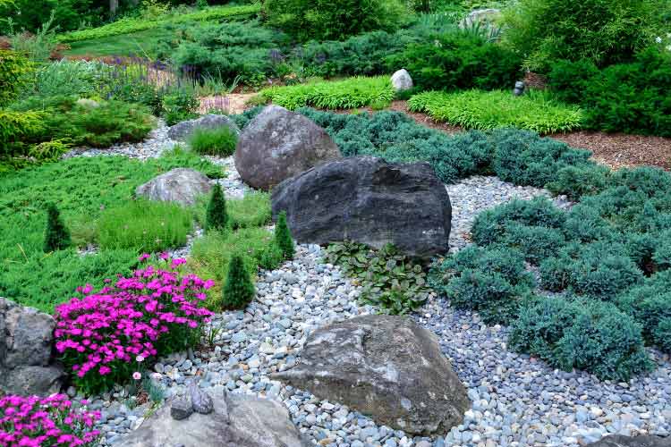 rock garden is a fantastic solution to erosion