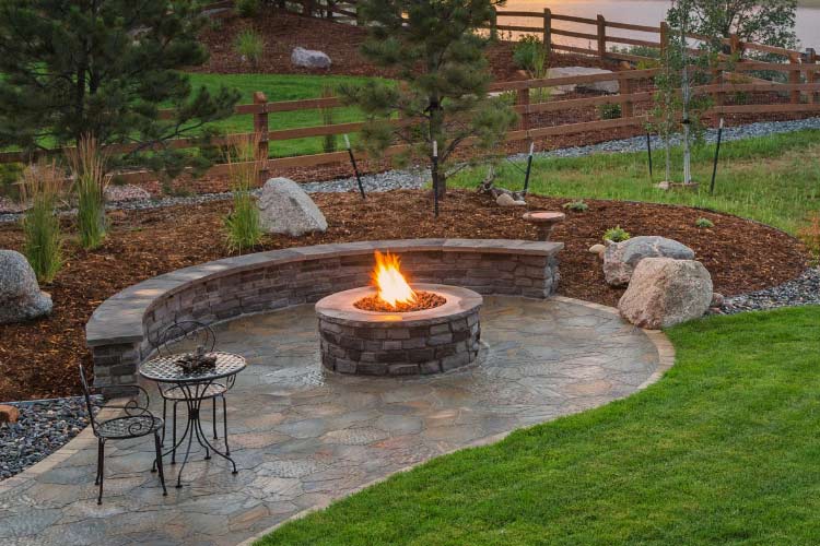 The name says it all because the circular paver fire pit is a classic