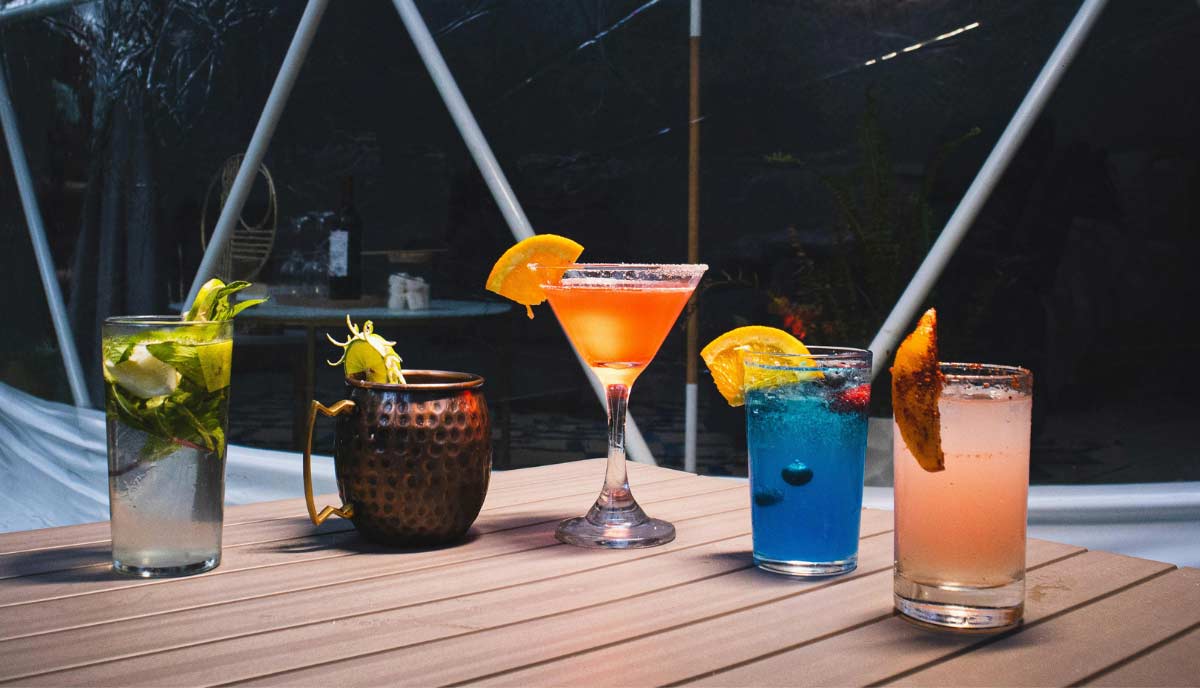 A drink station is a party setup that doubles as decor