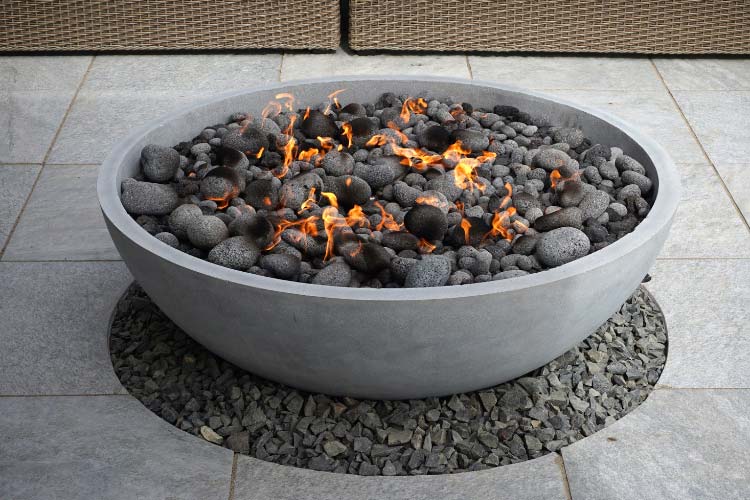 A gravel and paver combination fire pit is easy enough to DIY