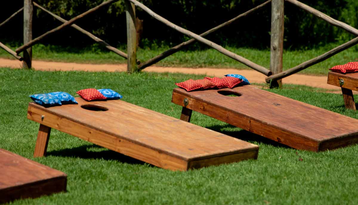 Lawn games are more of an entertainment feature than a full backyard party setup