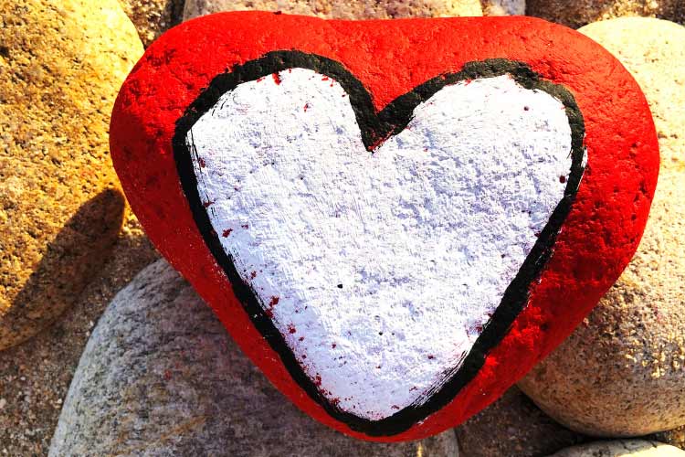 Heart stones can spread that love throughout your landscape