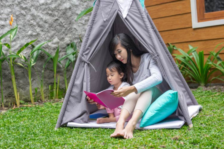 A teepee style tent might awaken the child in you