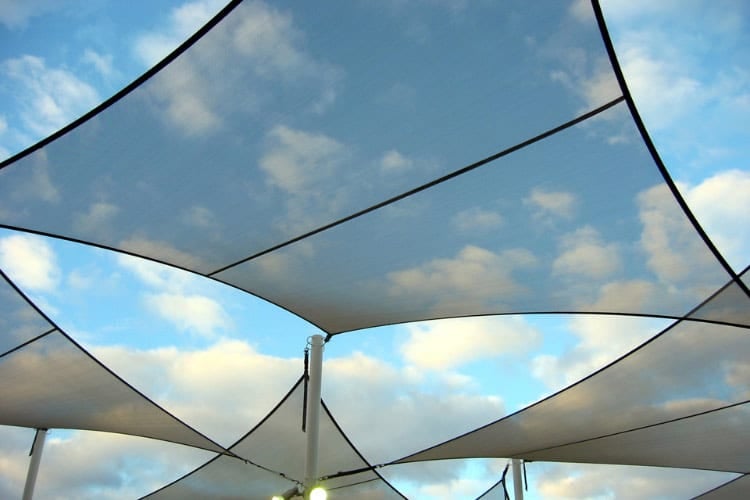 a way to soften the lines of rectangular patios and straight edges