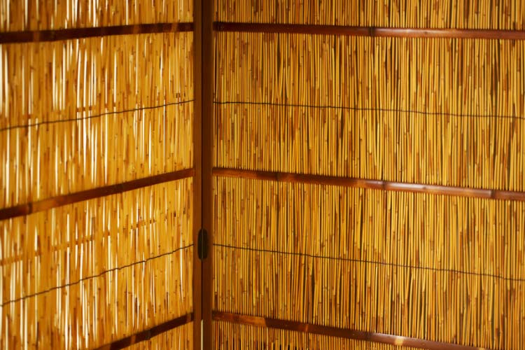 Decorative folding screens are great because you can fold them up and put them away when you do not need them anymore