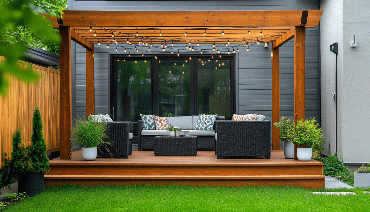 Small Pergola Attached to House Ideas